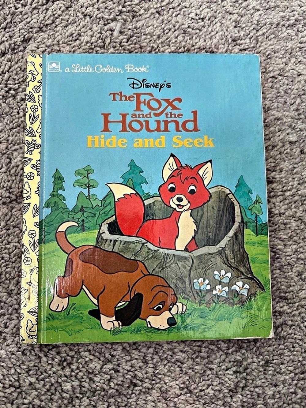 Vintage 1981 Walt Disney's The Fox and the Hound Hide & Seek Little Golden Book